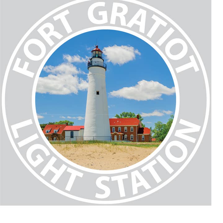 FORT GRATIOT LIGHT STATION - 3 1/4" Round for wholesale by Phil Stagg Photography