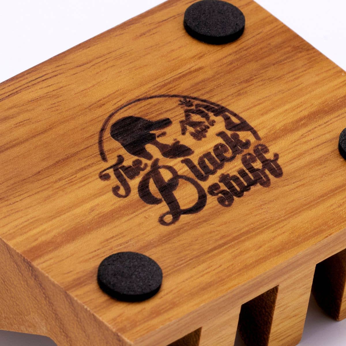 The Black Stuff - Wholesale Bath Soap Dish - Diagonal Teak Soap Dish3