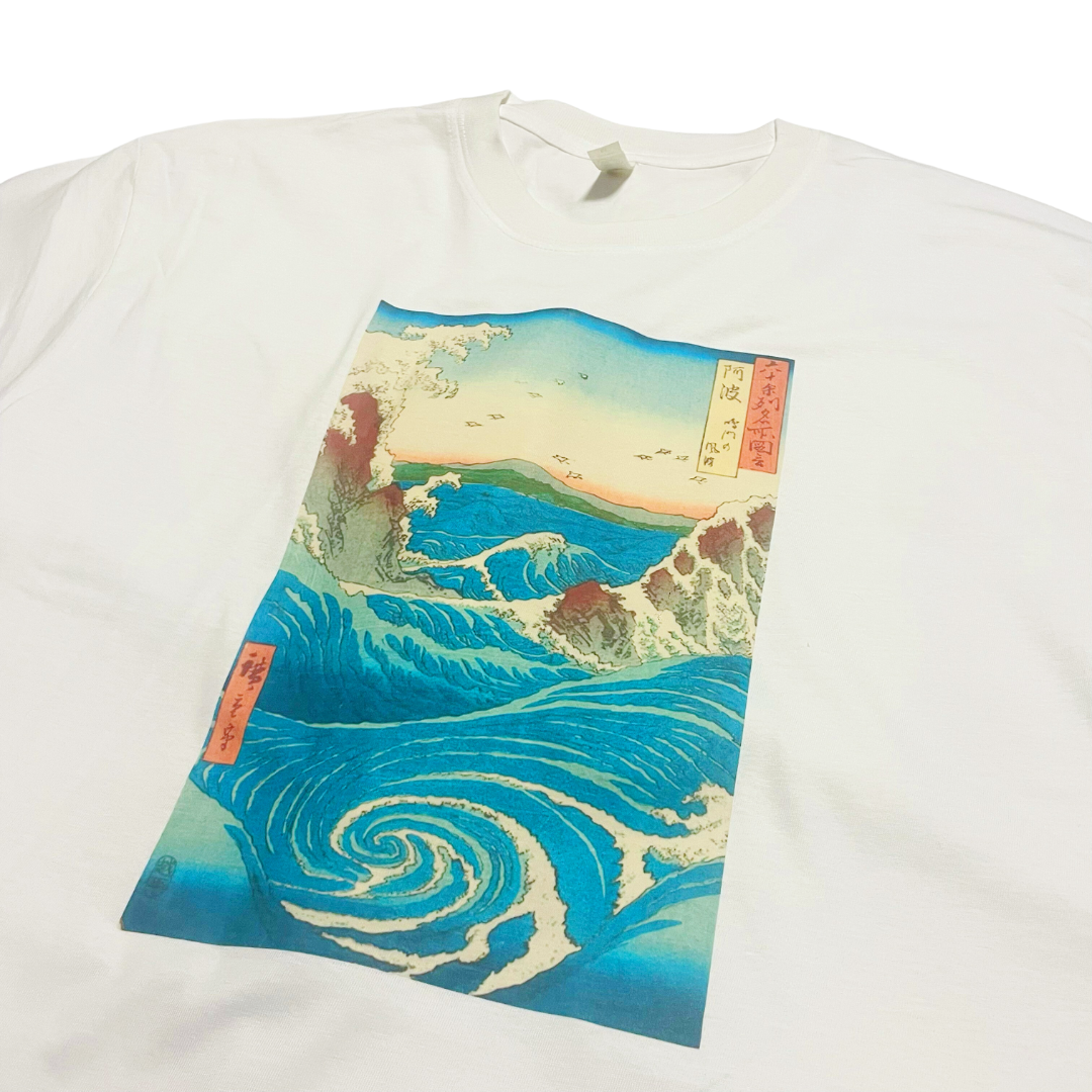 ZZZEBRAAA LIMITED – wholesale Screen printed t-shirt – unisex – Utagawa Hiroshige T-Shirt Awa Province: Naruto Whirlpools1