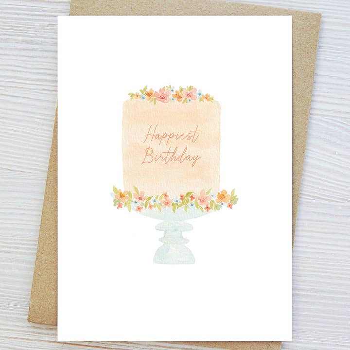 Jennifer Vaudo Art - Vendita all'ingrosso Biglietti di auguri - Biglietto di auguri per torta di compleanno