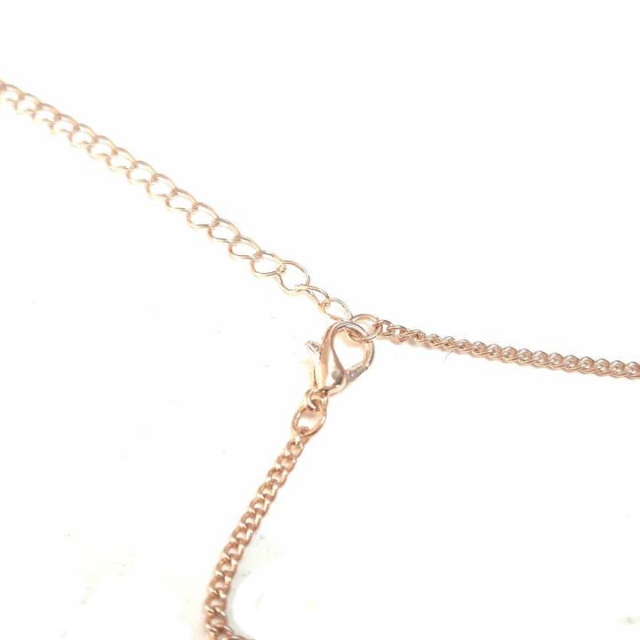 JUL ET FIL - Wholesale Pendant/Charm Necklace - Fine gold plated filigree half moon art deco necklace4