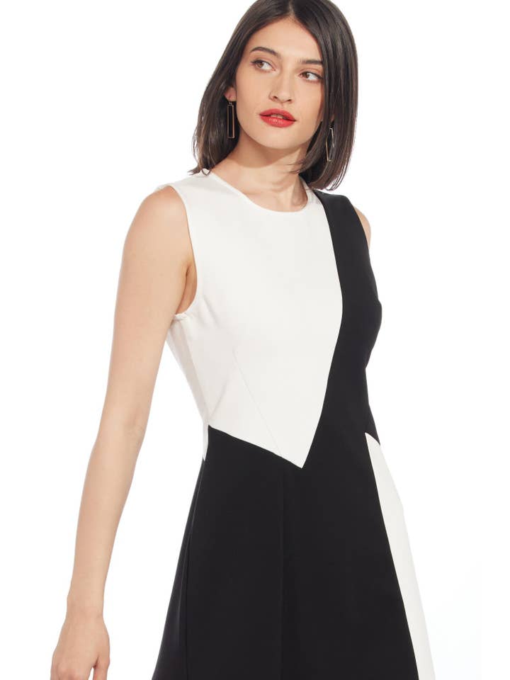 Eva Franco - Wholesale Dress - Women's - Zen Dress - Black and White2