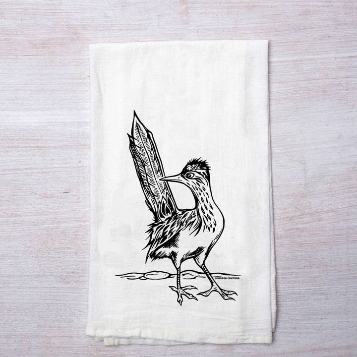 Counter Couture - Wholesale Tea Towel - Roadrunner Tea Towel | Made in USA | Hanging Loop2