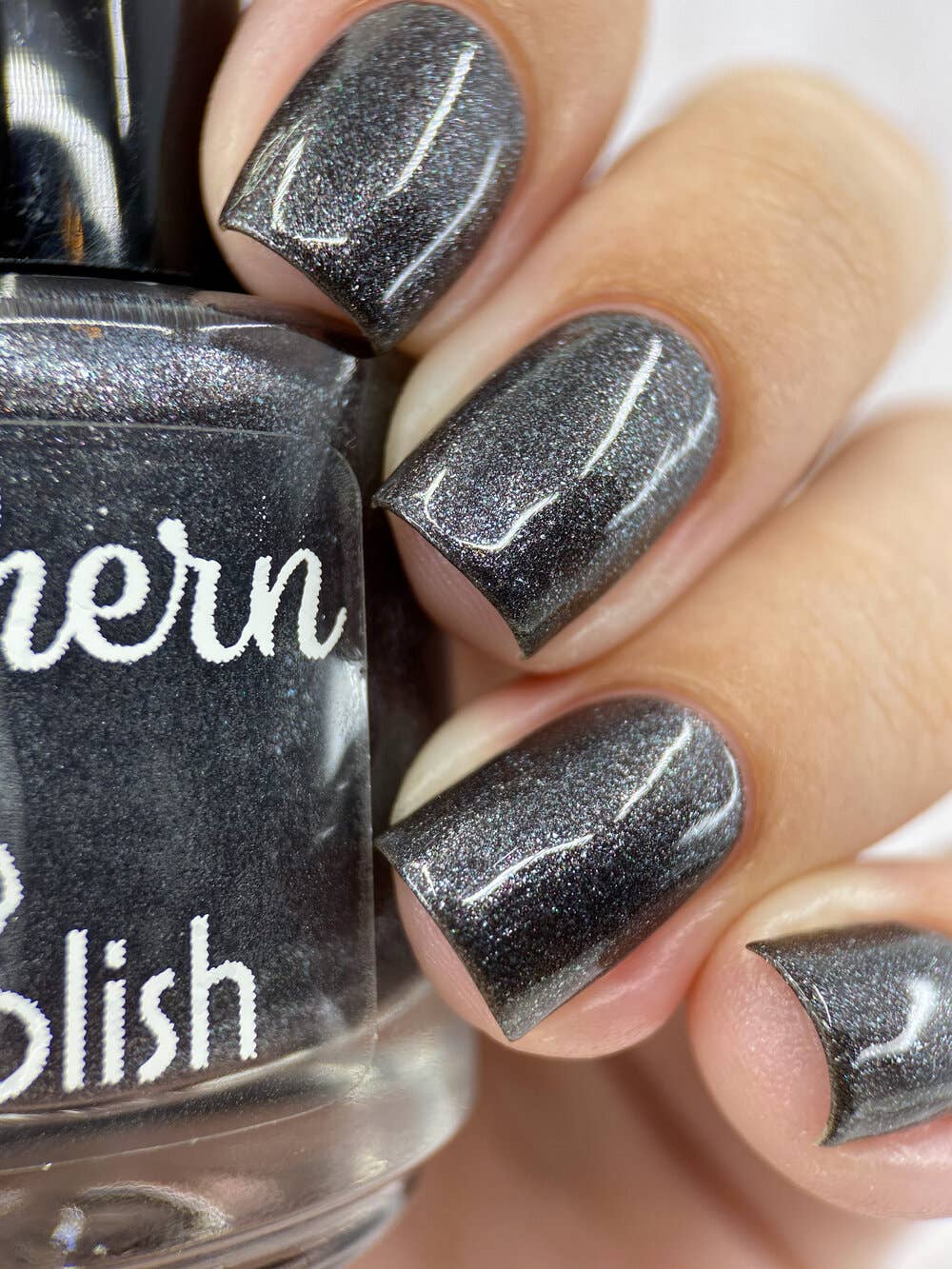 Northern Nail Polish - Wholesale Nail Polish - Marquette ~ Nail Polish Dark Gray Shimmer Toxin-Free Vegan Eco2
