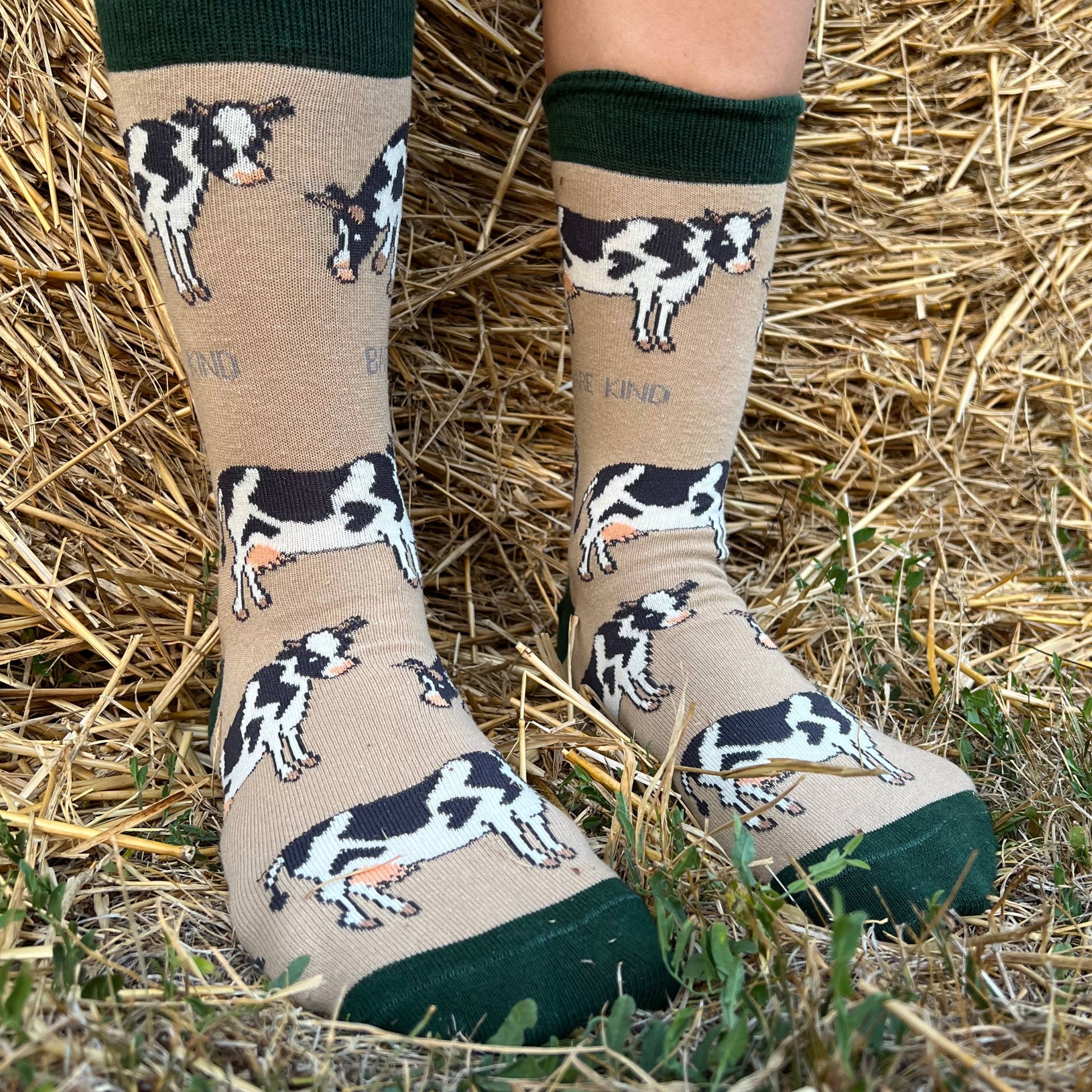 Bare Kind Socks - Wholesale Socks - Unisex - Cow Socks | Bamboo Socks | Beige Socks | Farm Socks8