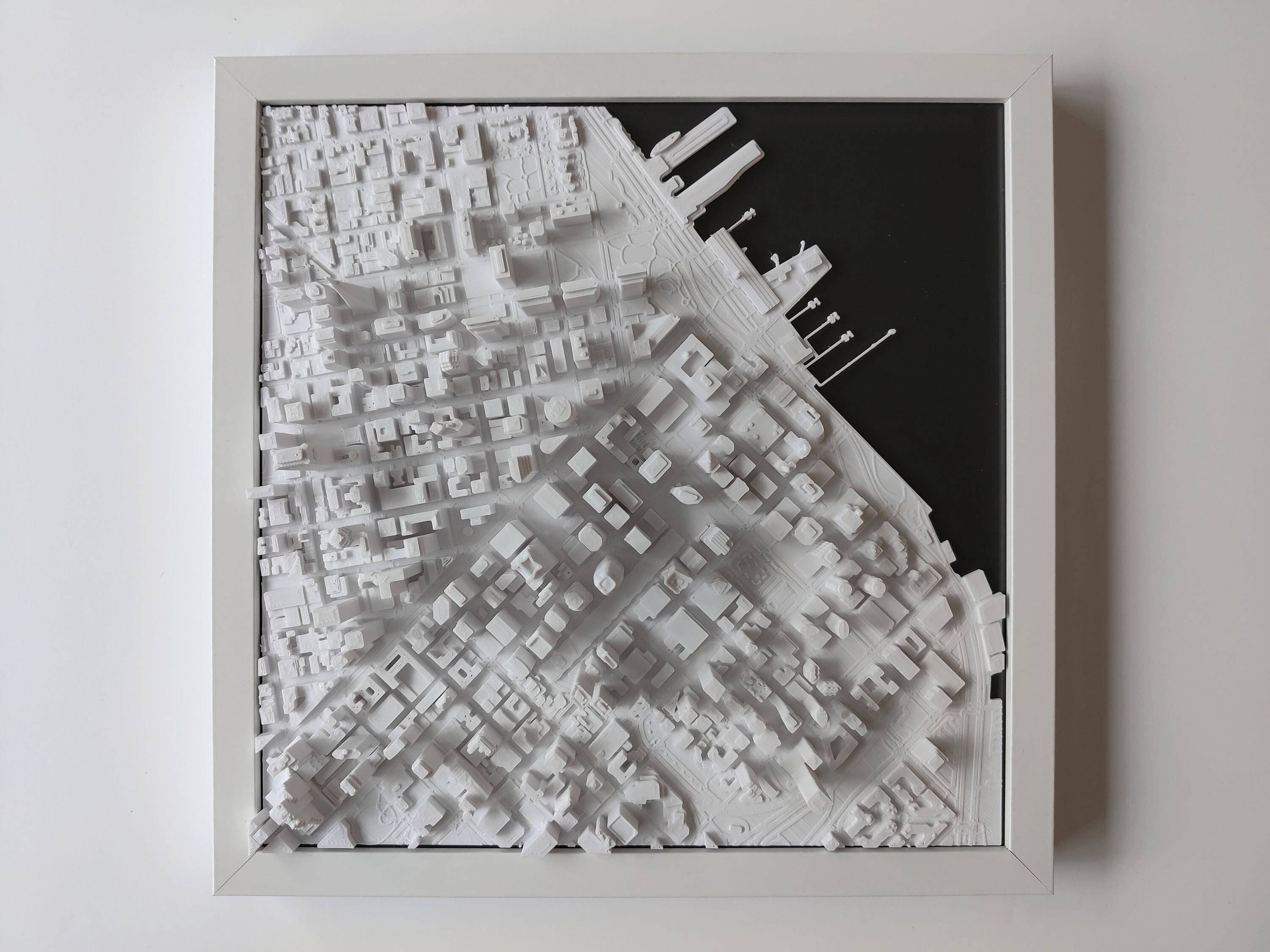 Micropolitan - Vente Cartes - Carte de la ville 3D de San Francisco | Art mural, décoration d'intérieur pour le bureau7