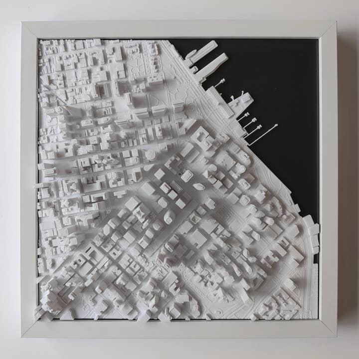 Micropolitan - Vente Cartes - Carte de la ville 3D de San Francisco | Art mural, décoration d'intérieur pour le bureau7