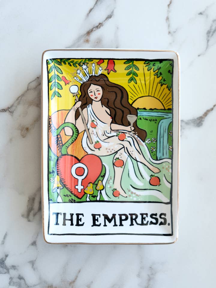 Porcelain Trinket Tray | Empress Tarot for wholesale by Idlewild Co.