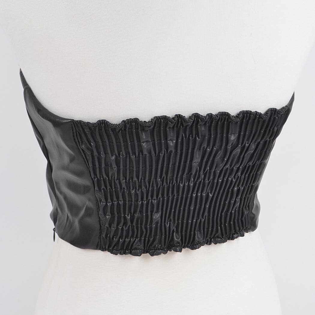 3AM BY H&D ACCESSORIES - Wholesale Bustier - Dames - Top van imitatieleer met stretch tube2