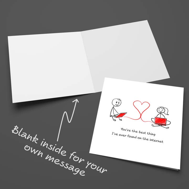 Swizzoo Cards - Vendita all'ingrosso Biglietti per San Valentino - Biglietto di appuntamenti online Met Internet Date, anniversario di San Valentino, compleanno, Tinder Bumble, eHarmony Love4