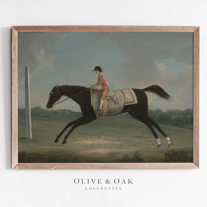 303. JOCKEY/Art mural/Impression artistique/Œuvre d'art vintage pour la vente par Olive & Oak Collective