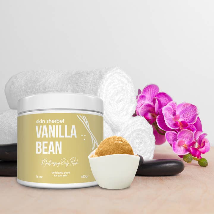 The Midwest Sea Salt Company - Wholesale Body Scrub/Exfoliant - Skin Sherbet Vanilla Bean Body Polish Salt Scrub - 23oz3