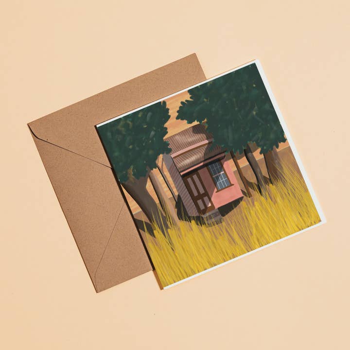Miner's Cottage, Hepburn - Greeting Card for wholesale by Elise Gow Designs