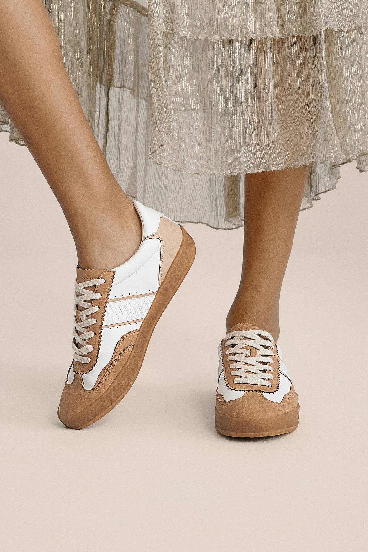 CCOCCI - Wholesale Lifestyle Sneakers - Women's - DIXIE SNEAKER SIDE STRAP LACE-UP COURT2