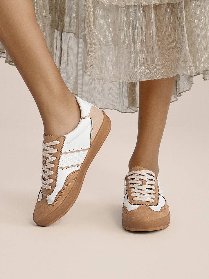 CCOCCI - Wholesale Lifestyle Sneakers - Women's - DIXIE SNEAKER SIDE STRAP LACE-UP COURT2