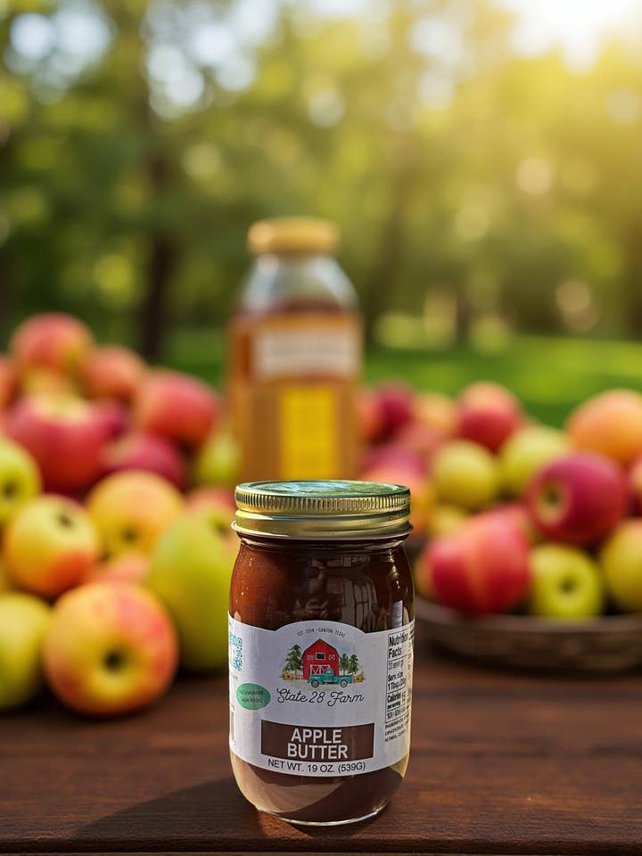 Apple Butter (Juice Sweetened) - 19 oz for wholesale by State 28 Farm