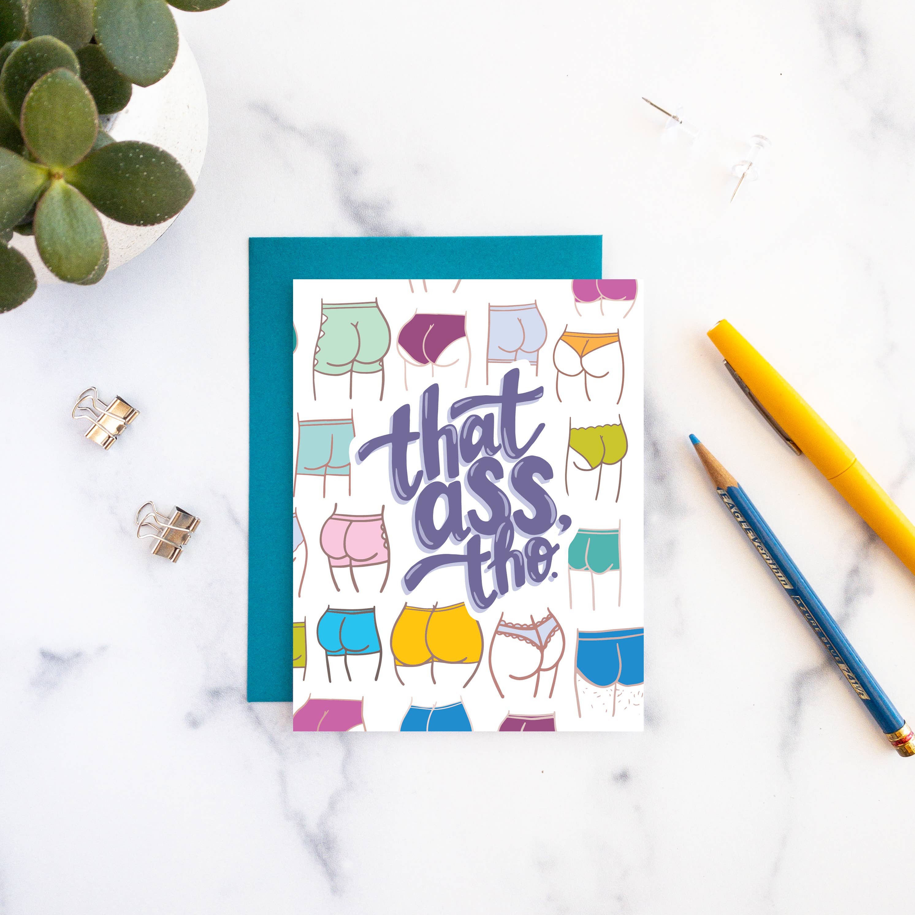 Billie Claire Illustration (Handmade) - Venta al por mayor Tarjetas de felicitación - Tho Ass Tho - Tarjeta de felicitación A21