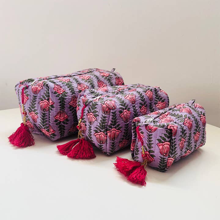 AMIMA HOME - Wholesale Makeup/Cosmetic Bag - TULIPS COSMETIC BAG set of 34