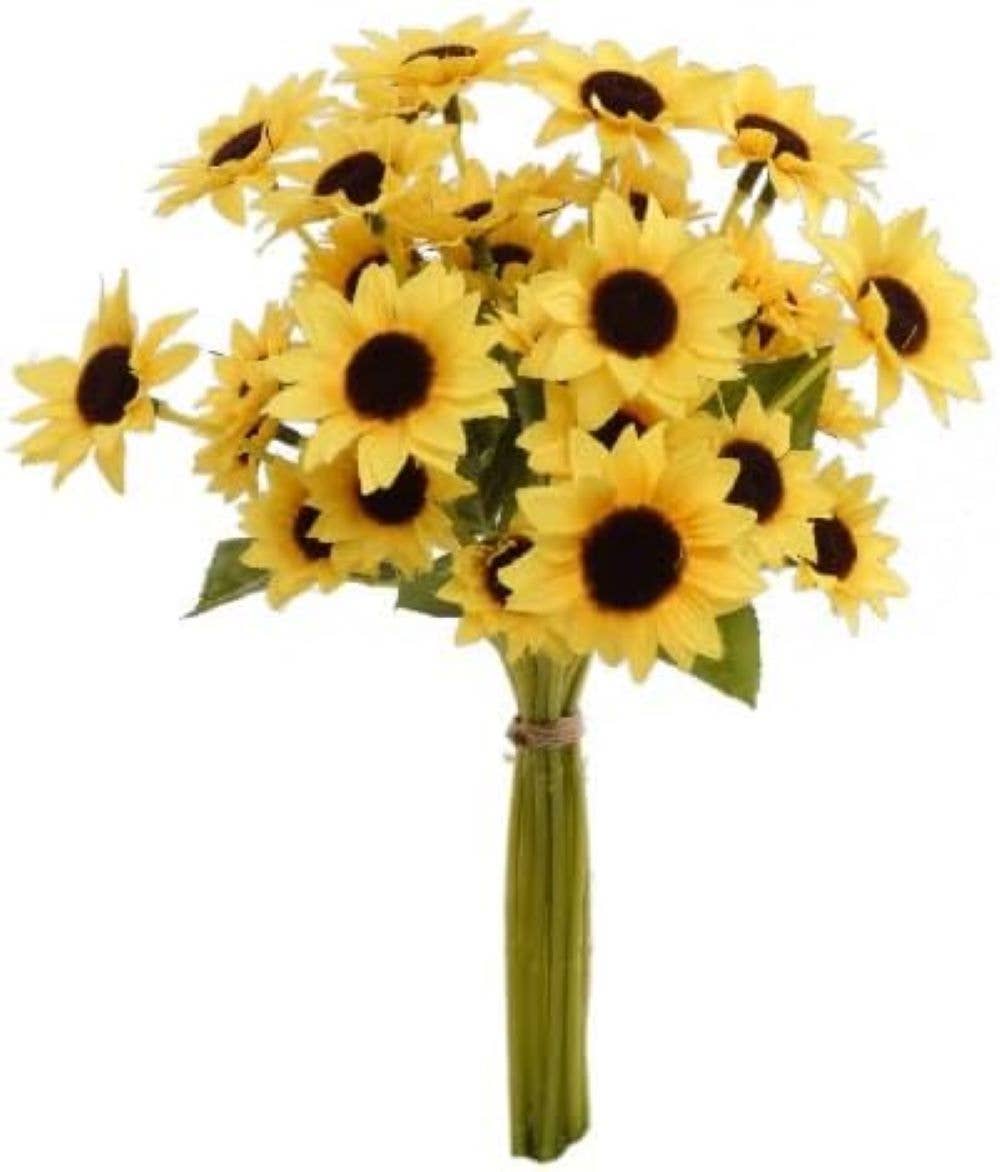 Larksilk - Wholesale Artificial Flowers - 14" Black Eyed Susan Bouquet - 3 PACK0