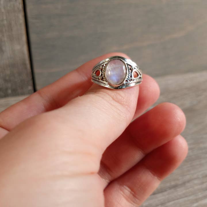 Keystone Crystals - Wholesale Cocktail/Statement Ring - Gemstone Sterling Silver Boho Statement Ring