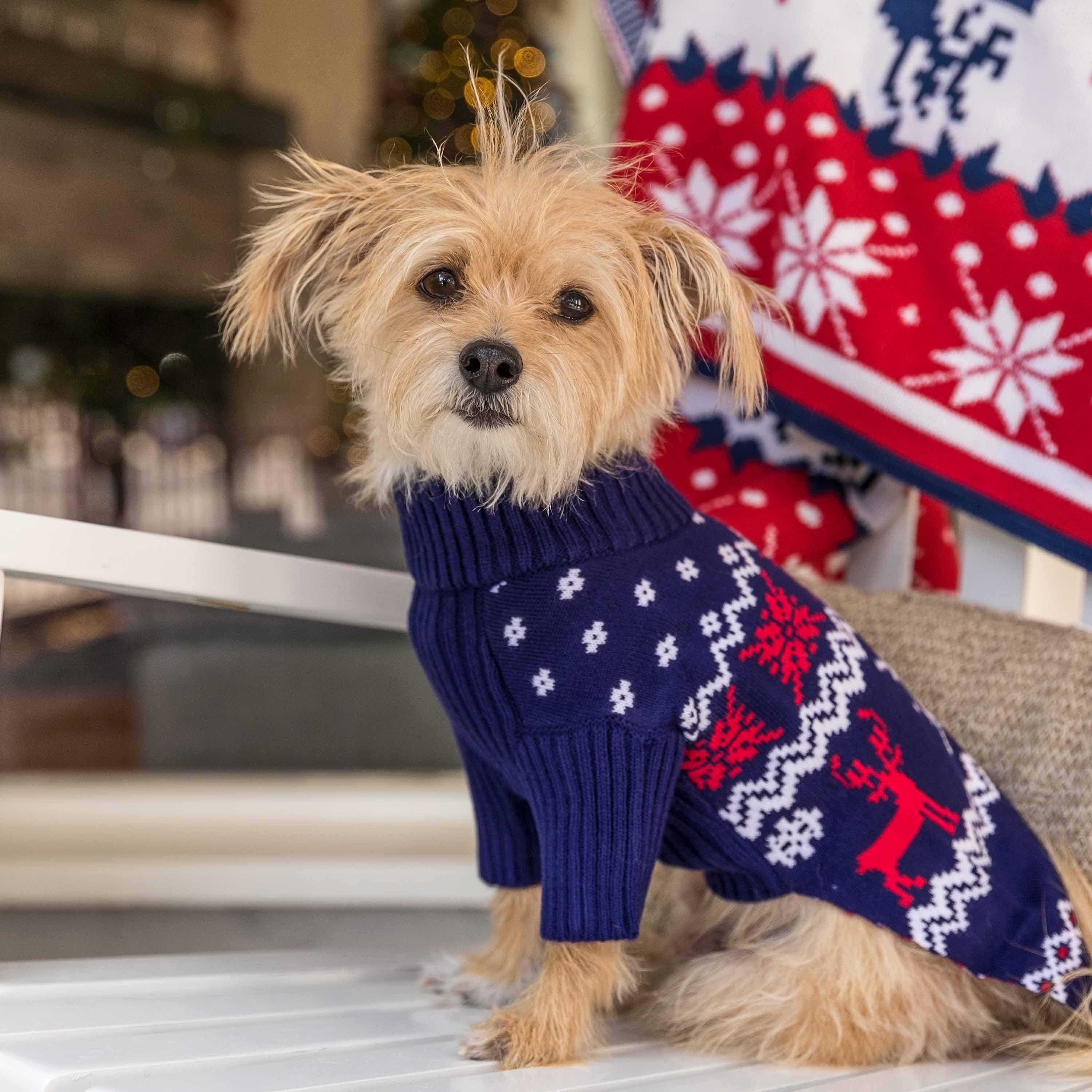 Blueberry Pet - Wholesale Pet Sweater - Dog - Custom-Knit & Dyed Christmas Snowflake Sweater - 6 Design 34