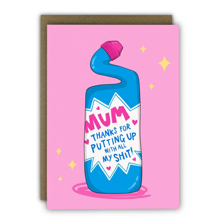 Funny Mother’s Day Card - A6 - All My Shit Toilet Cleaner for wholesale by RUNNING WITH SCISSORS - USA SHIPPED DDP - WE PAY DUTIES