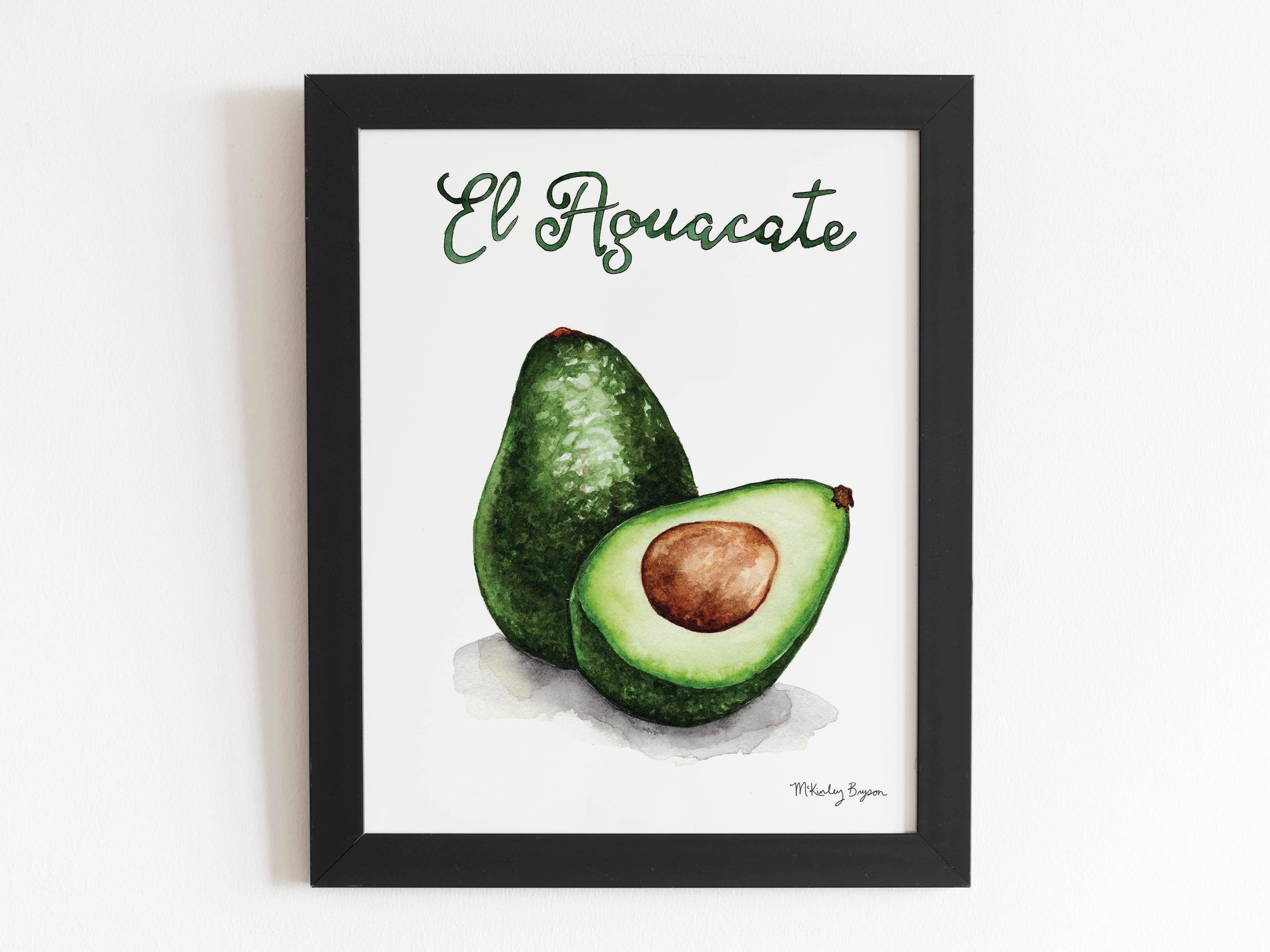 Lucky Bat Paper Co. - Wholesale Art Print - El Aguacate | Watercolor Print1