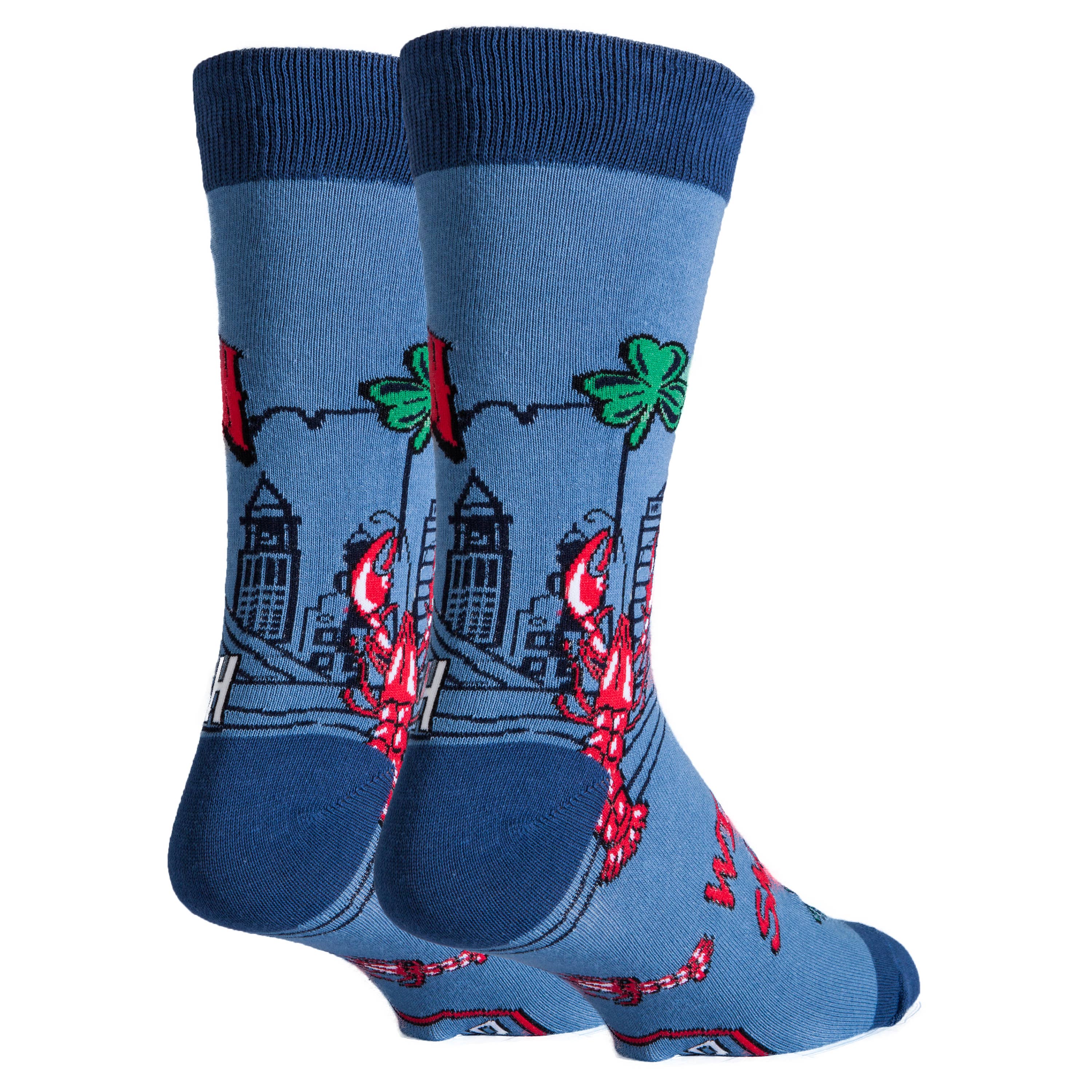 Oooh Yeah/Sock It Up/Oooh Geez Slippers - Wholesale Socks - Men's - Boston | Men's Cotton Crew Funny Socks3