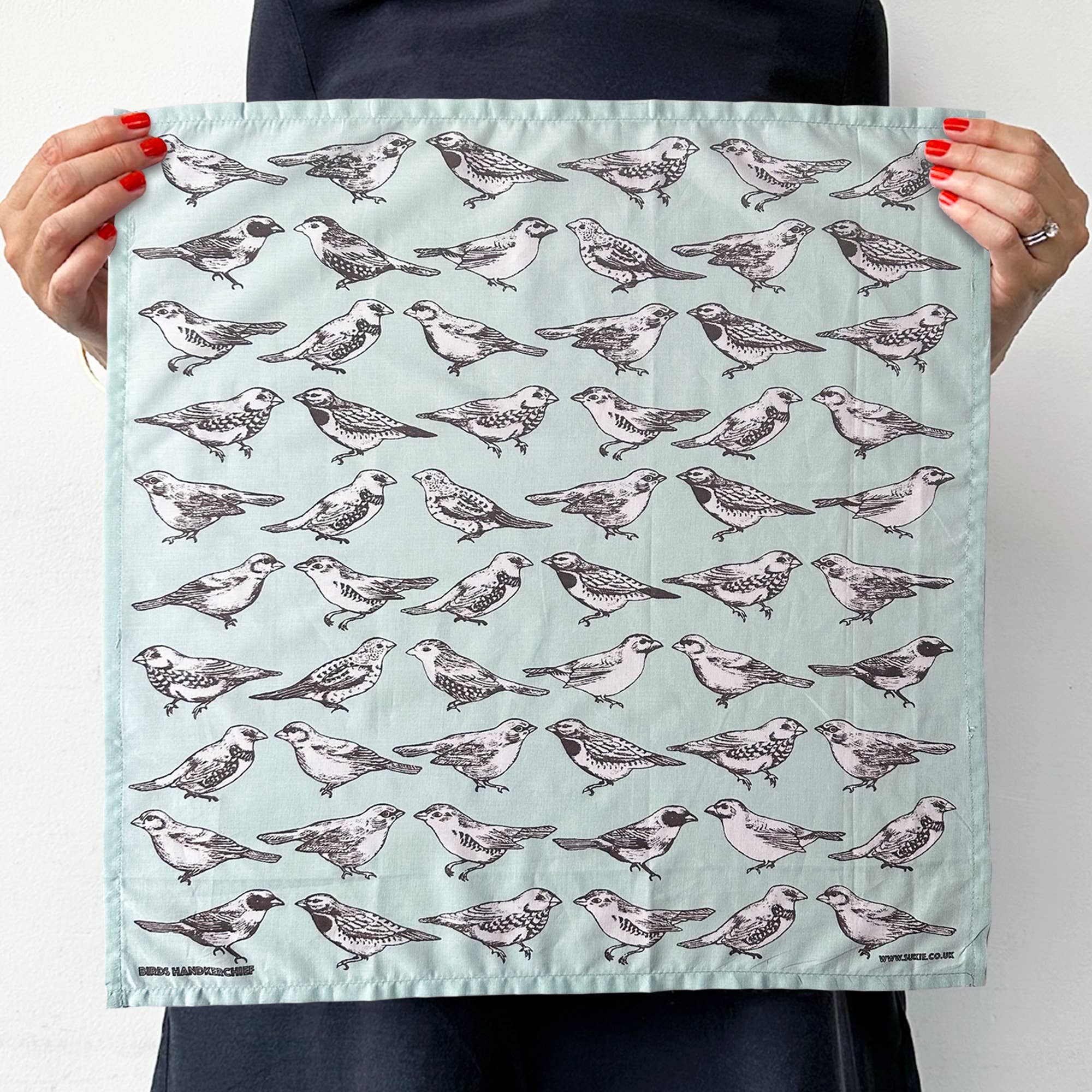 Sukie – wholesale Handkerchief – Unisex – Blue Birds Handkerchief Pocket Square Bandana1