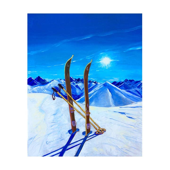 Impression de skis dans la vallée de l'Arctique, ski en Alaska, décoration murale pour la vente par Real Art Is Better