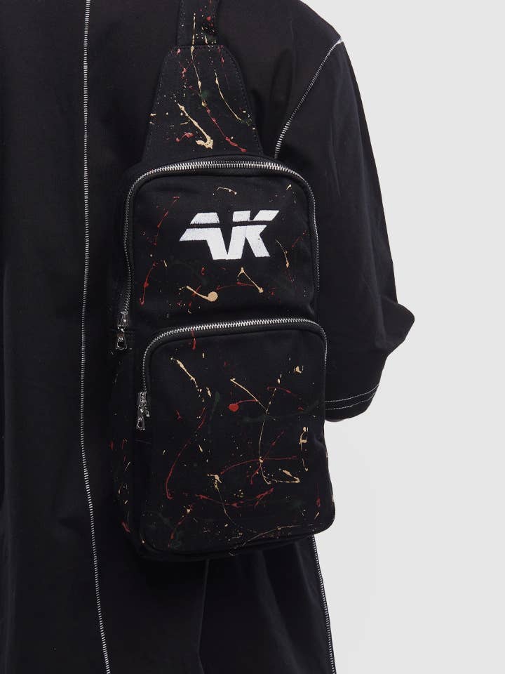 BOLSO BANDOLERA CON SALPICADURAS DE PINTURA para venta al por mayor de AKINGS