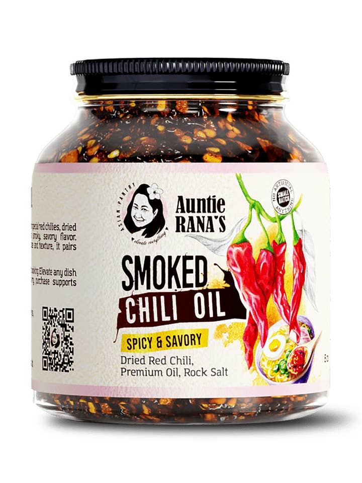 Smoked Chili Oil for wholesale by Auntie Rana's