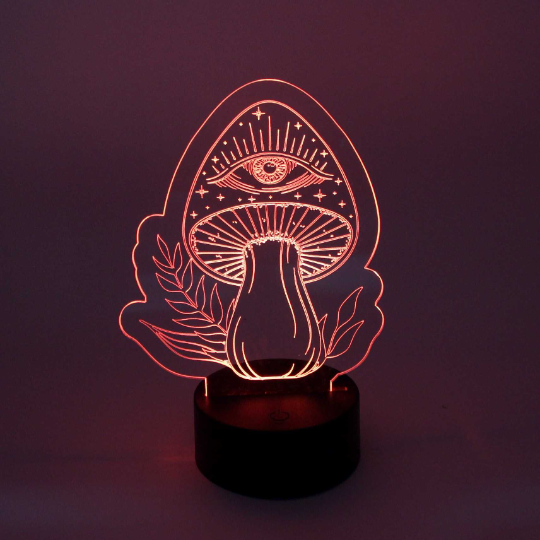 The 308 Collective - Wholesale Accent/Desk Lamp - All Seeing Eye Mushroom LED Accent Light2