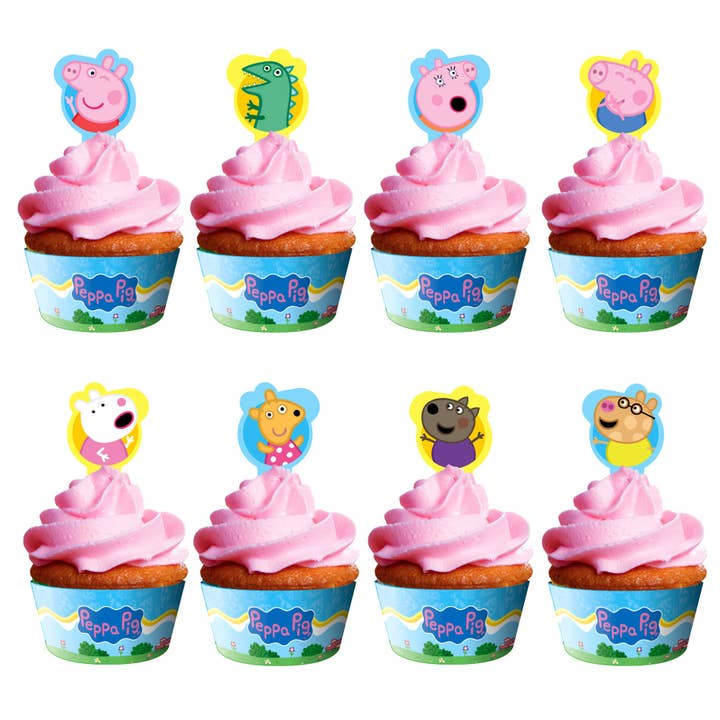 Treasures Gifted - Wholesale Cake/Cupcake Topper - Peppa Pig Cupcake Toppers & Peppa Pig Cupcake Wrappers