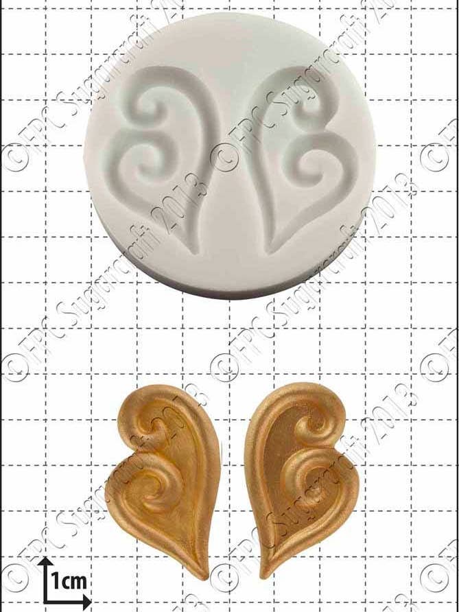 Silikonform in Herzform (Form) — „Reverse Hearts“ von FPC Sugar für den Großhandel von FPC Sugarcraft