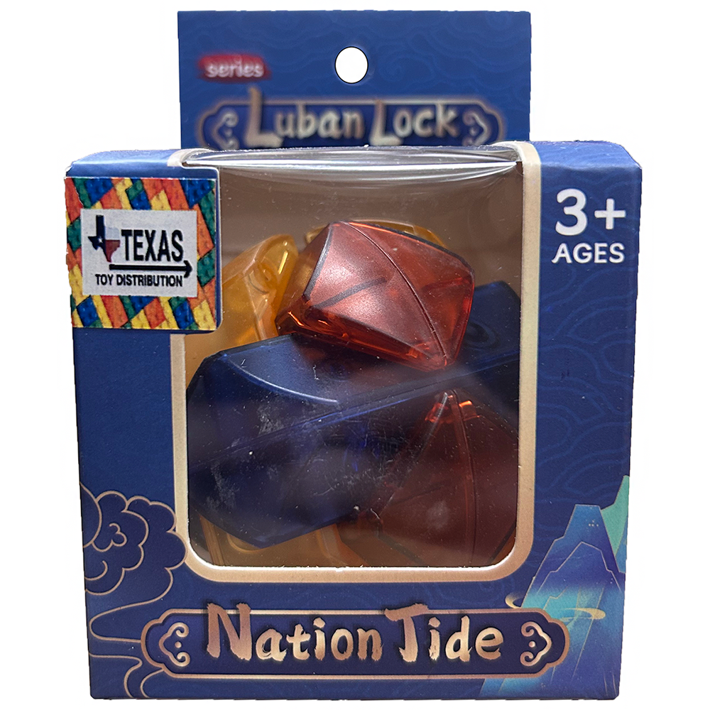 Texas Toy Distribution – wholesale Puzzle – Child – Colorful Lock Brain Teaser Puzzles in Peggable Window Boxes7