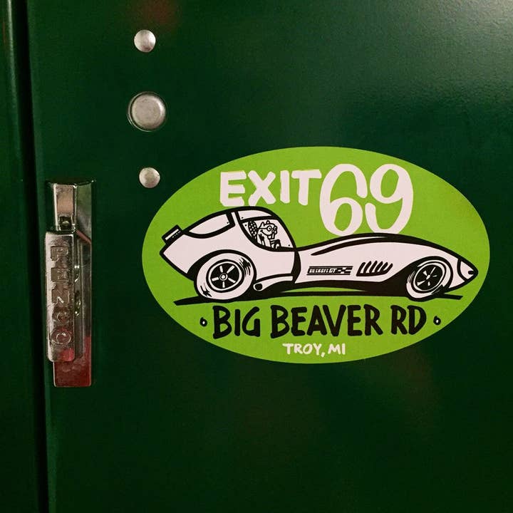 Exit 69 · Big Beaver Rd - Sticker for wholesale by Detroit GT