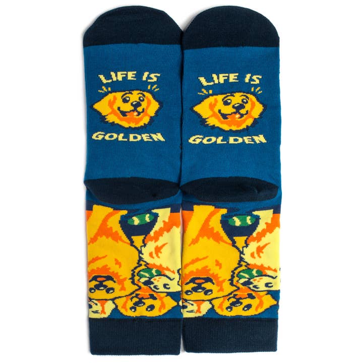 Lavley - Vente Chaussettes – unisexe - Chaussettes Life Is Golden (Golden Retriever)3