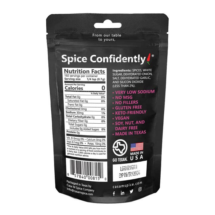Casa M Spice Co LLC - Wholesale Dried Spice Mix - Cattle Drive® Beef Seasoning - Refill Bag1