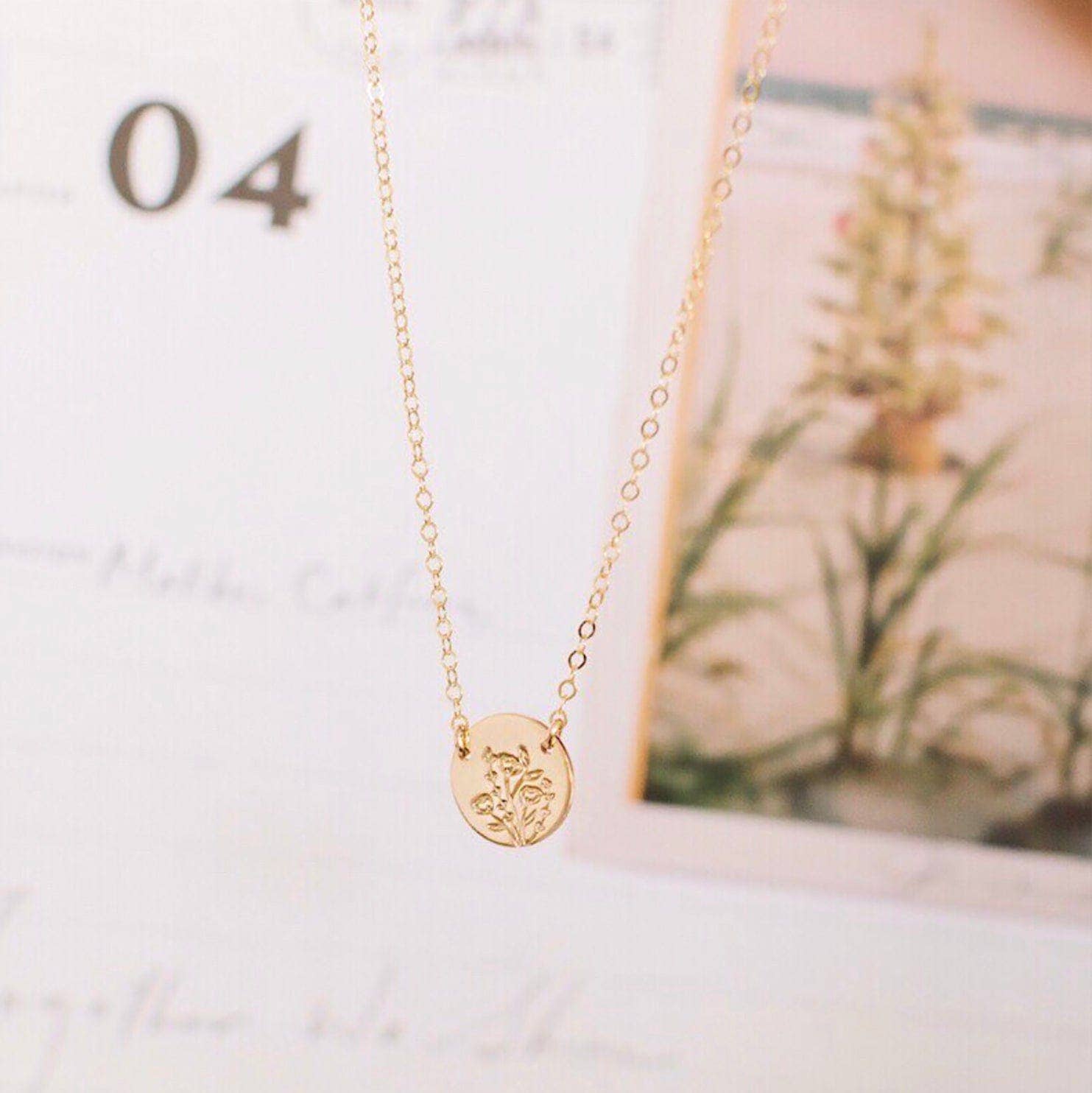 Made By Mary - Vendita all'ingrosso Collana con ciondolo/pendaglio - Collana Wild Blooms Mini Zola Disc3