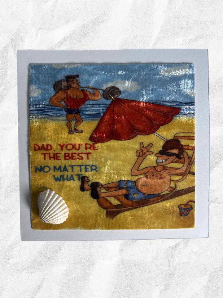 Handmade Funny Dad Card for wholesale by Kelov Studio