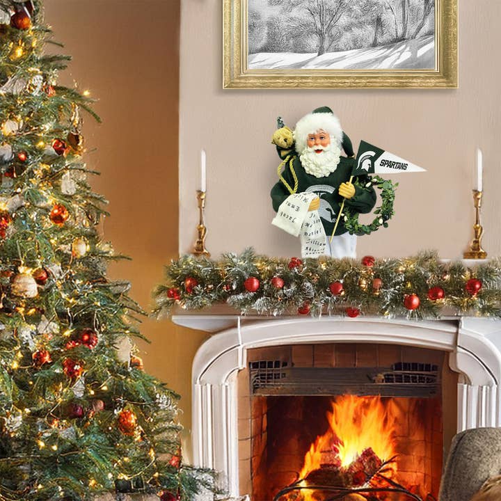 Santa’s Workshop Inc. - Wholesale Christmas Decoration - 12" Michigan State Proud Santa5