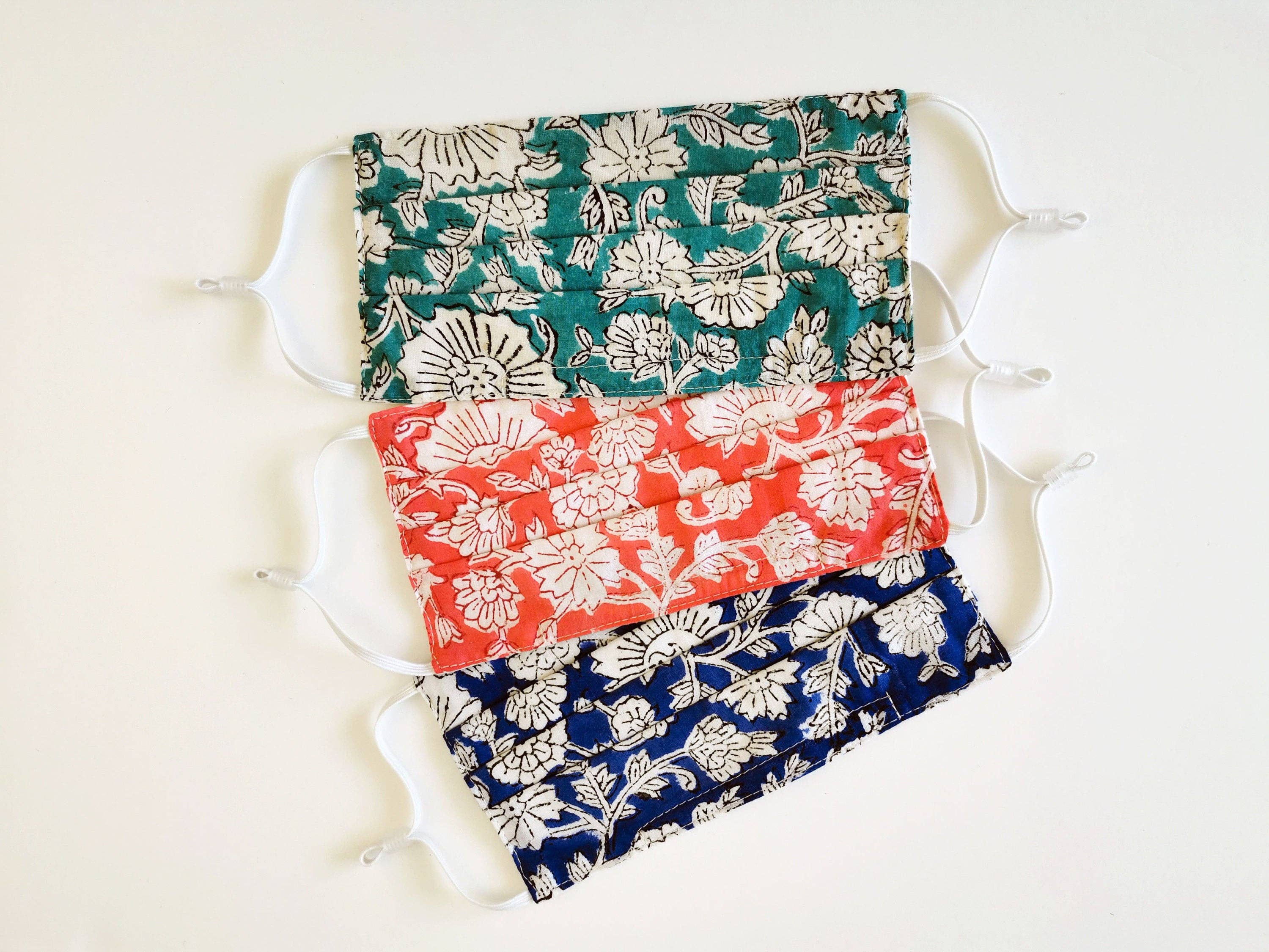 Homesite - Wholesale Non-Medical Disposable Mask - Indian Face Masks, Set of 3, Pleated With A Filter Pocket1