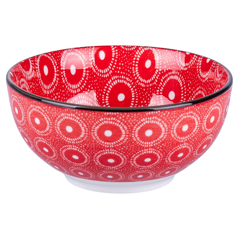 VdE Tivoli 1996 – wholesale Decorative plate/dish/bowl – CONFUSION RED MEDIUM BOWL 680ML 3ASS.2