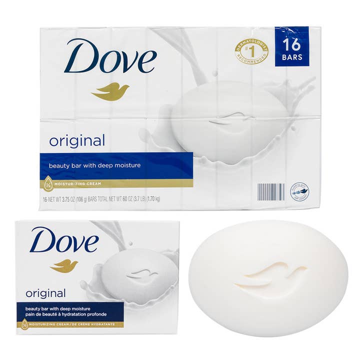 Deluxe Import Trading - Wholesale Bar Soap - Dove 16pk Original Beauty Bar with Deep Moisture