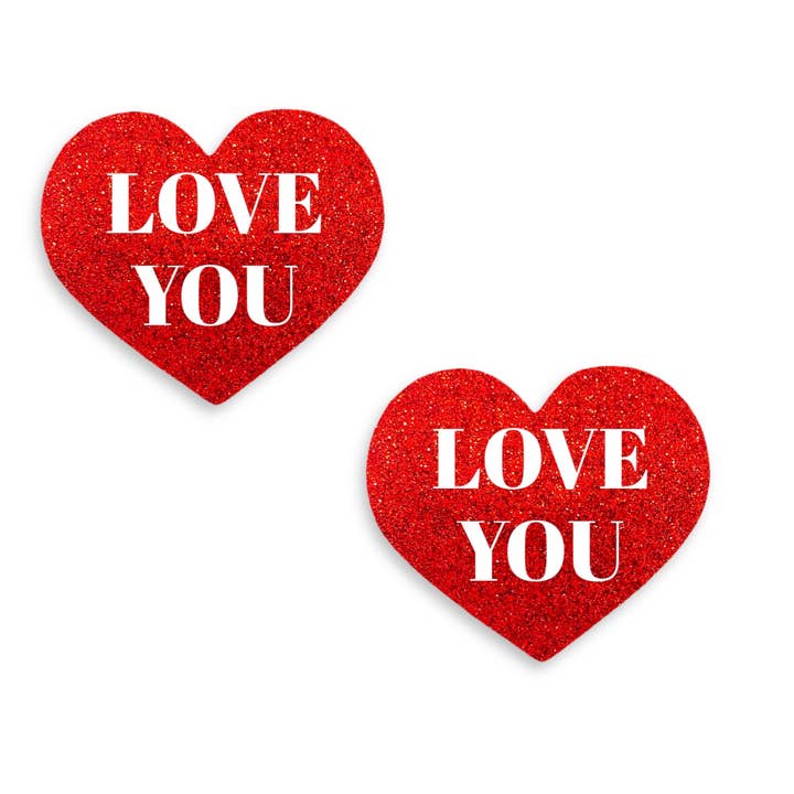 Glitz Nips Love You Red Hot Lovers Heart Pasteitjes voor wholesale door Sasswear