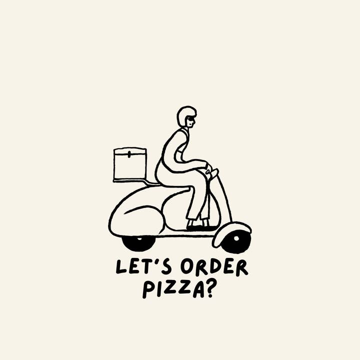 Blue Iris Designs Co – wholesale Art print – Lets order pizza print1