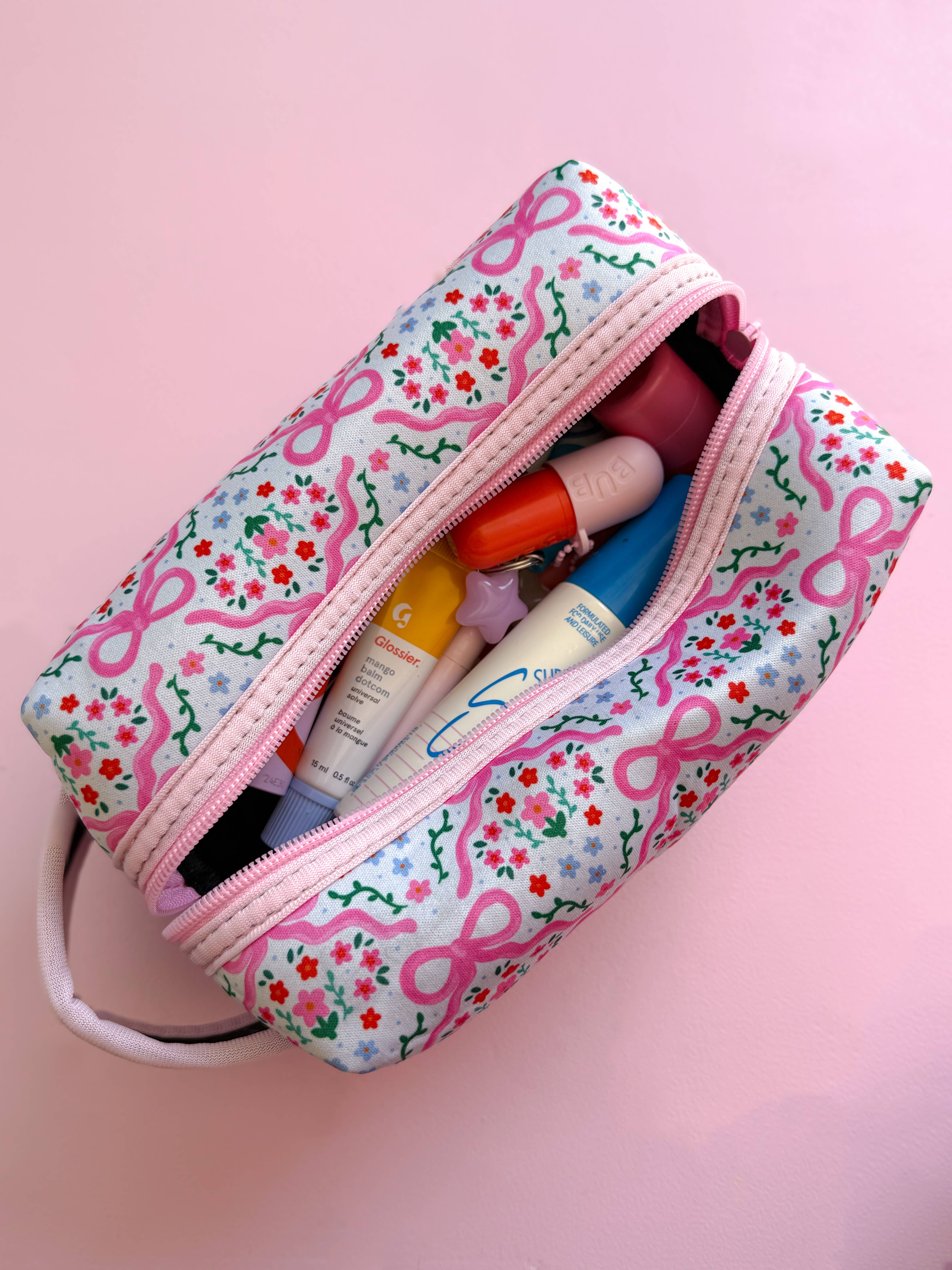 Seven hearts shop - Wholesale Makeup/Cosmetic Bag - Flower and bows - Makeup Bag  3