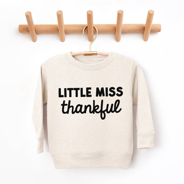 Sweatshirt de Thanksgiving pour filles, Petite Mademoiselle Reconnaissante pour la vente par Bump & Beyond Designs
