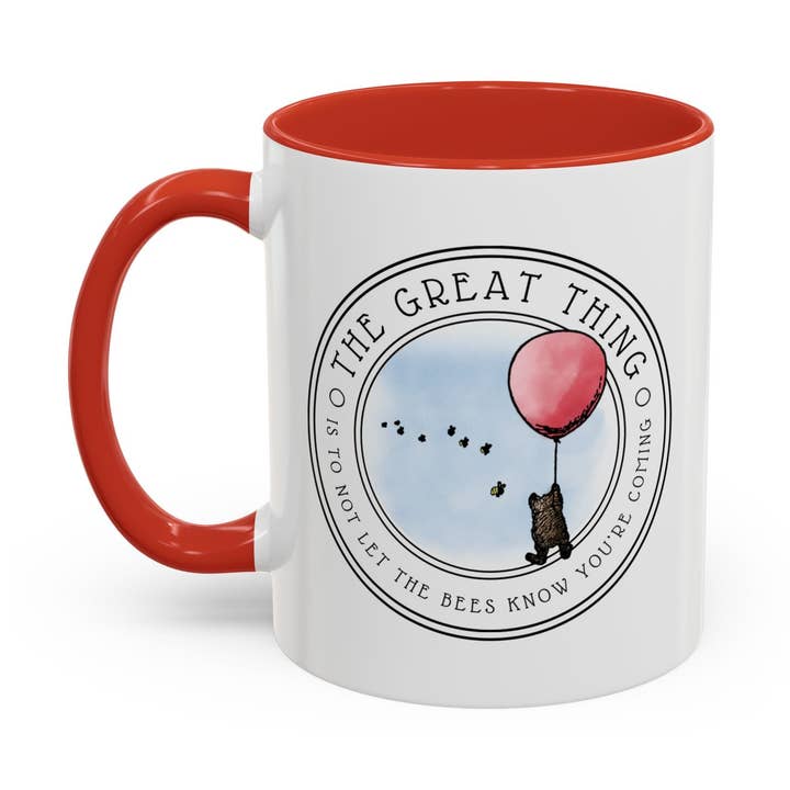 Klassisk Winnie the Pooh-krus, AA Milne Citat 'The Great Thing' Klassisk Pooh Book Lovers Krus Bookish Merch Boghyldeindretning Bogkrog for engroshandel hos Terry Heath Art